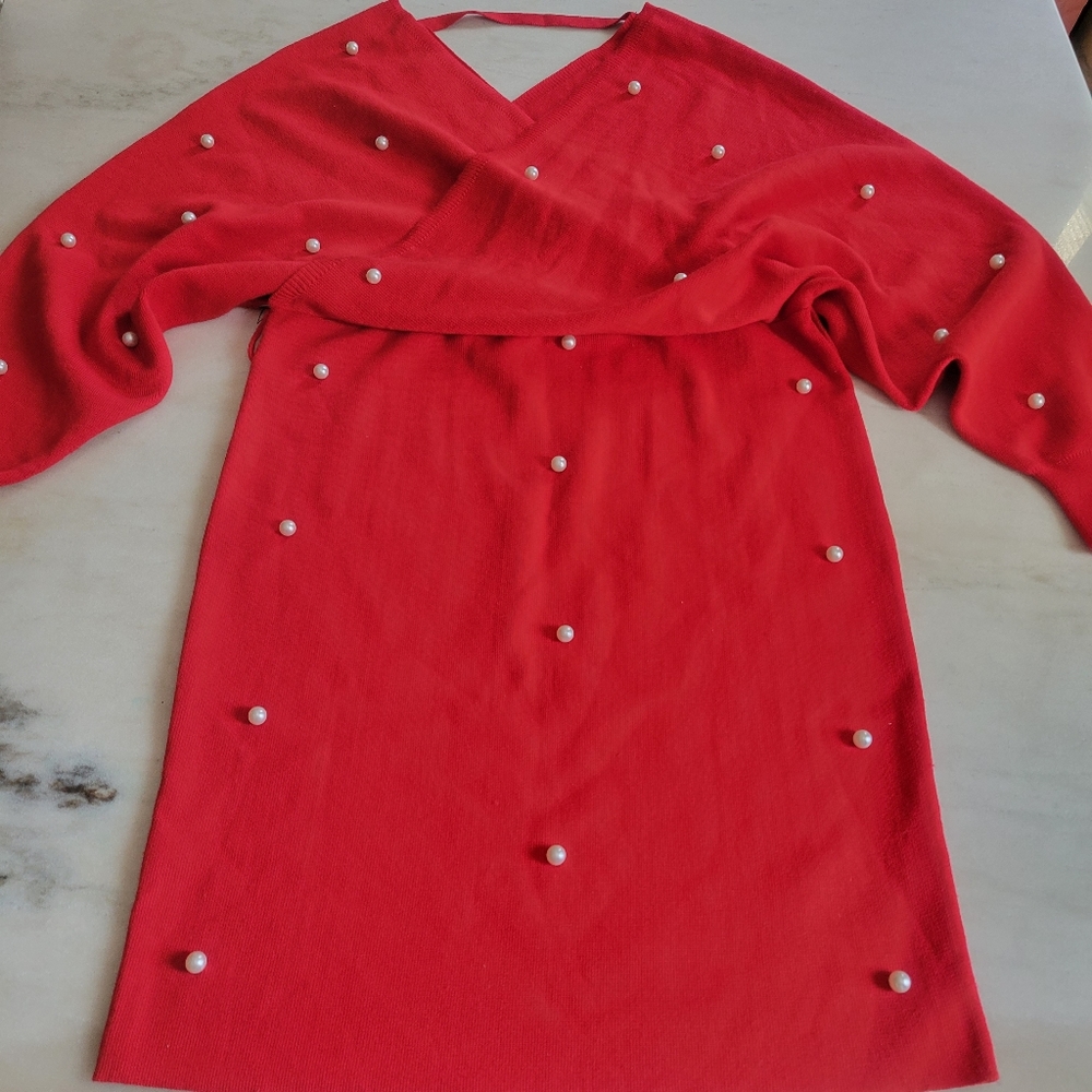 Pearl Dolman Sleeve Sweater Dress